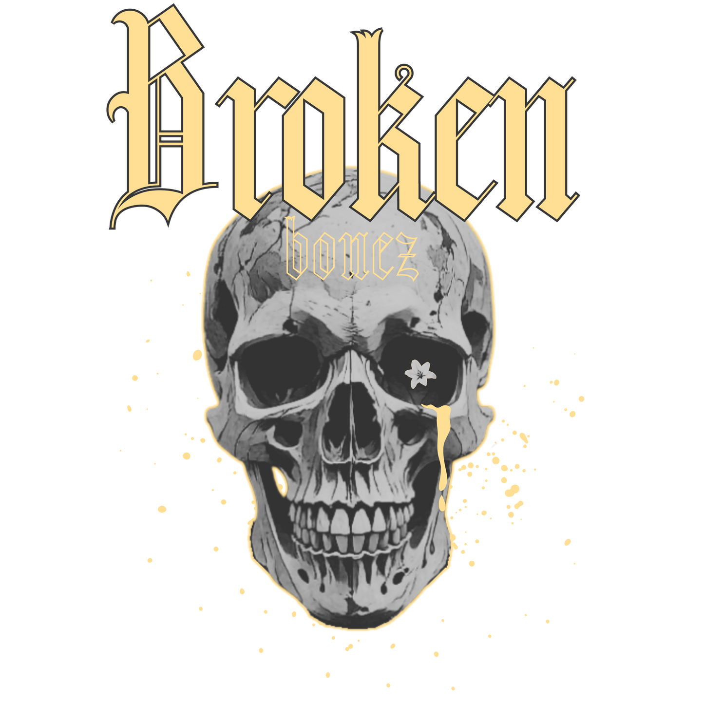 BROKEN BONEZ - SKULL Graphic Oversized Loose Faded Tee (AS colour Affiliated)