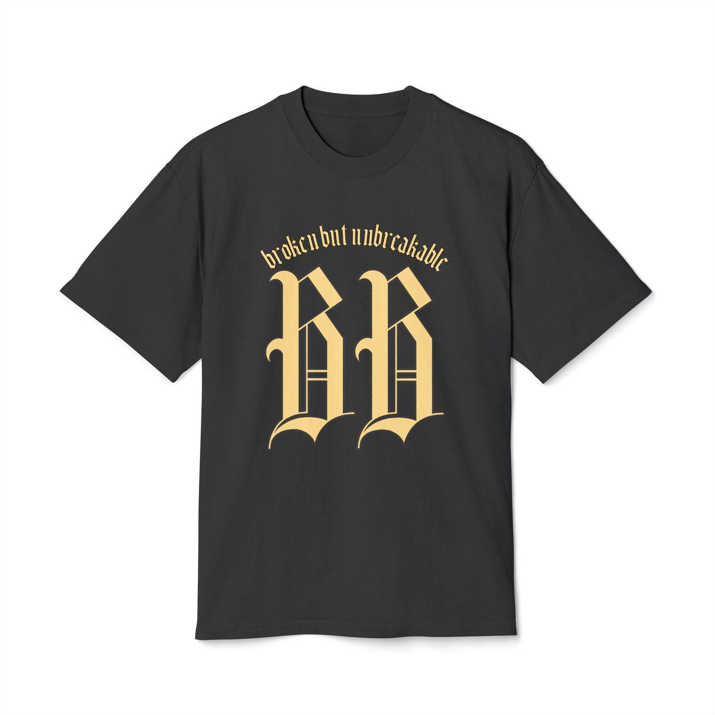 BROKEN BONEZ Vintage Gothic 'BB' Graphic Tee — (AS colour Affiliated)