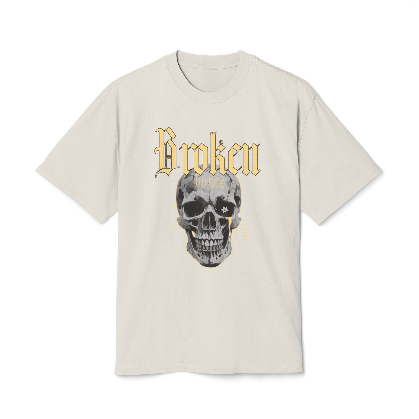 BROKEN BONEZ - SKULL Graphic Oversized Loose Faded Tee (AS colour Affiliated)